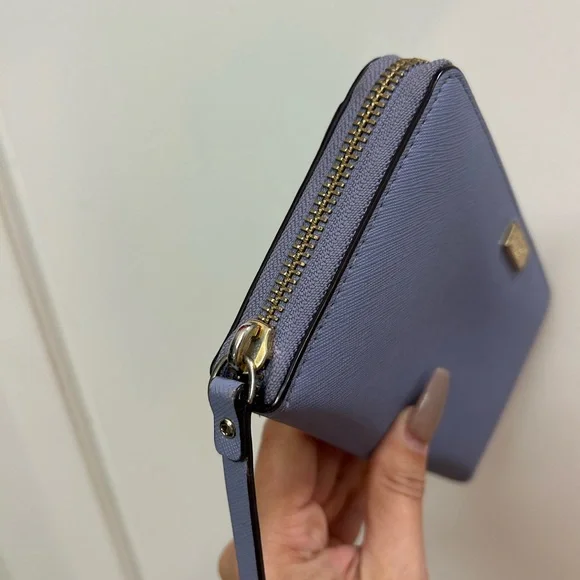 Kate Spade Purple Wallet Lavender Blue Zip - Picture 4 of 7
